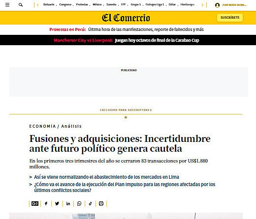 Fusiones y adquisiciones: Incertidumbre ante futuro poltico genera cautela